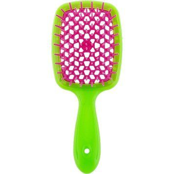 Janeke Superbrush Small Щітка для волосся, салатова з малиновим 130-Janeke-Superbrush-Small фото