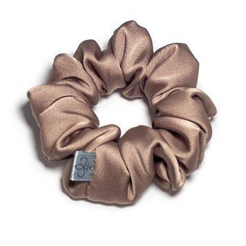 Скранч XS з шовку-сатину Армані. Колір - Капучіно 348-XS-Scrunchie фото